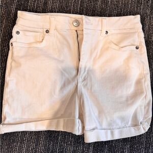 American Eagle Next Level Stretch white denim shorts